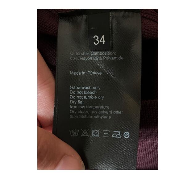 Gauge81 dress Suno Long Sleeve Cut Out Midi merlot size 34 (XS) - Picture 5 of 7